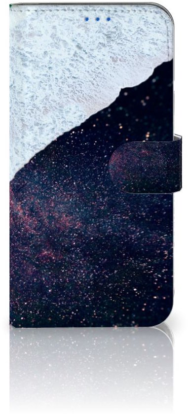 Etuis Portefeuille Compatible avec Cuir Flip Cover Fermeture magnétique pour OPPO Reno6 5G Coque Espace Mer