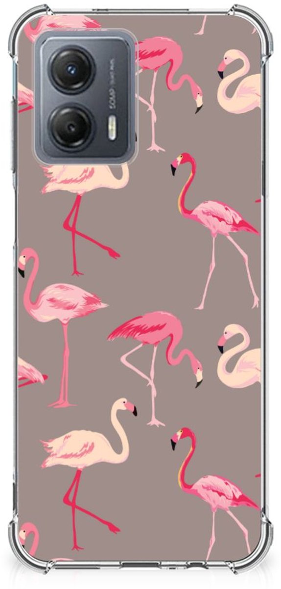 TPU Case Anti-Shock voor Motorola Moto G53 Case Anti-shock Flamingo