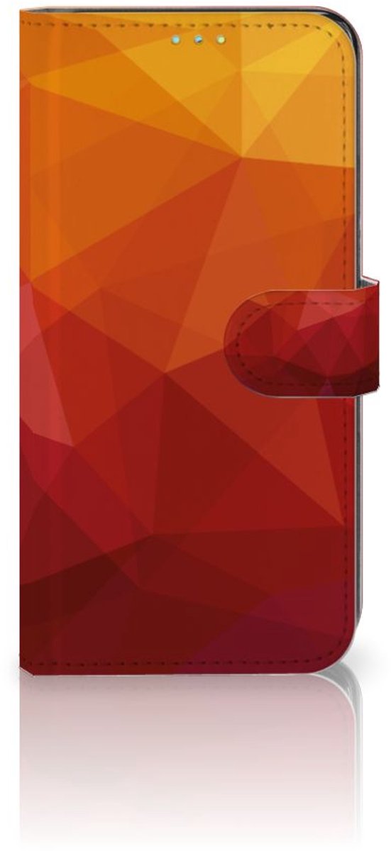 Book Case voor Samsung Galaxy A52 Polygon Red