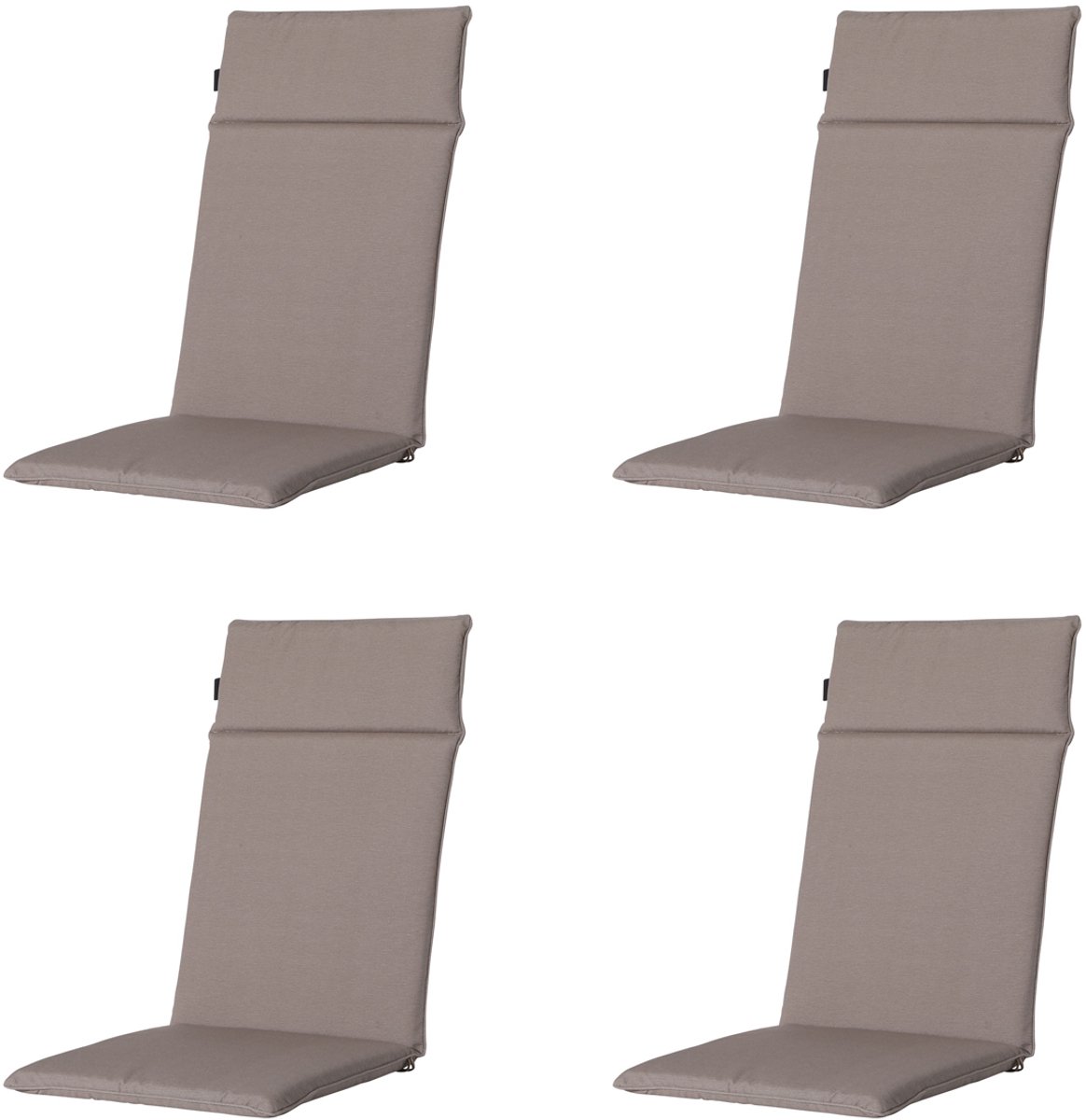 Madison - Tuinstoelkussen Hoge Rug Panama taupe - Ca. 120x50 cm - Set van 4