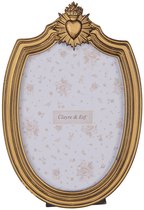 Clayre & Eef Cadre photo 13x18 cm Couleur or Plastique Verre