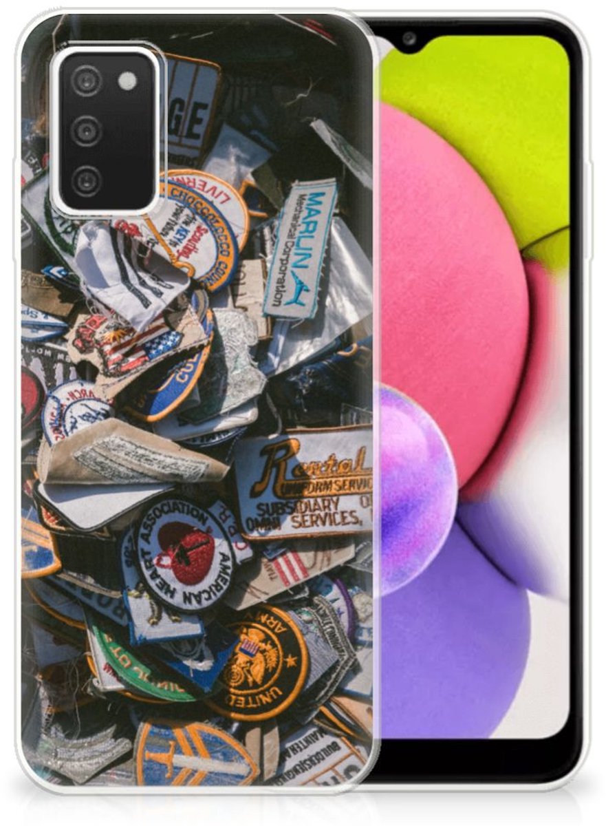 Samsung Galaxy A03S Siliconen Hoesje met foto Badges
