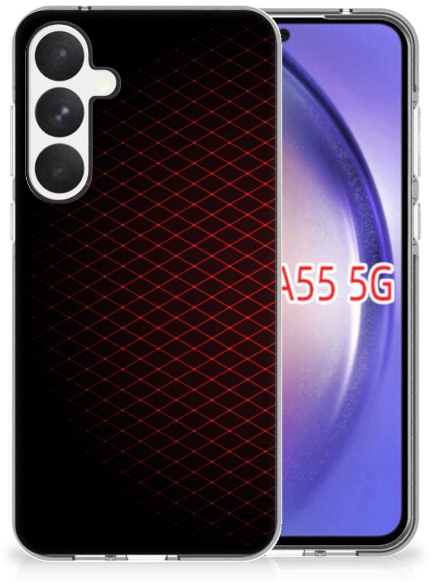 Samsung Galaxy A55 TPU bumper Geruit Rood