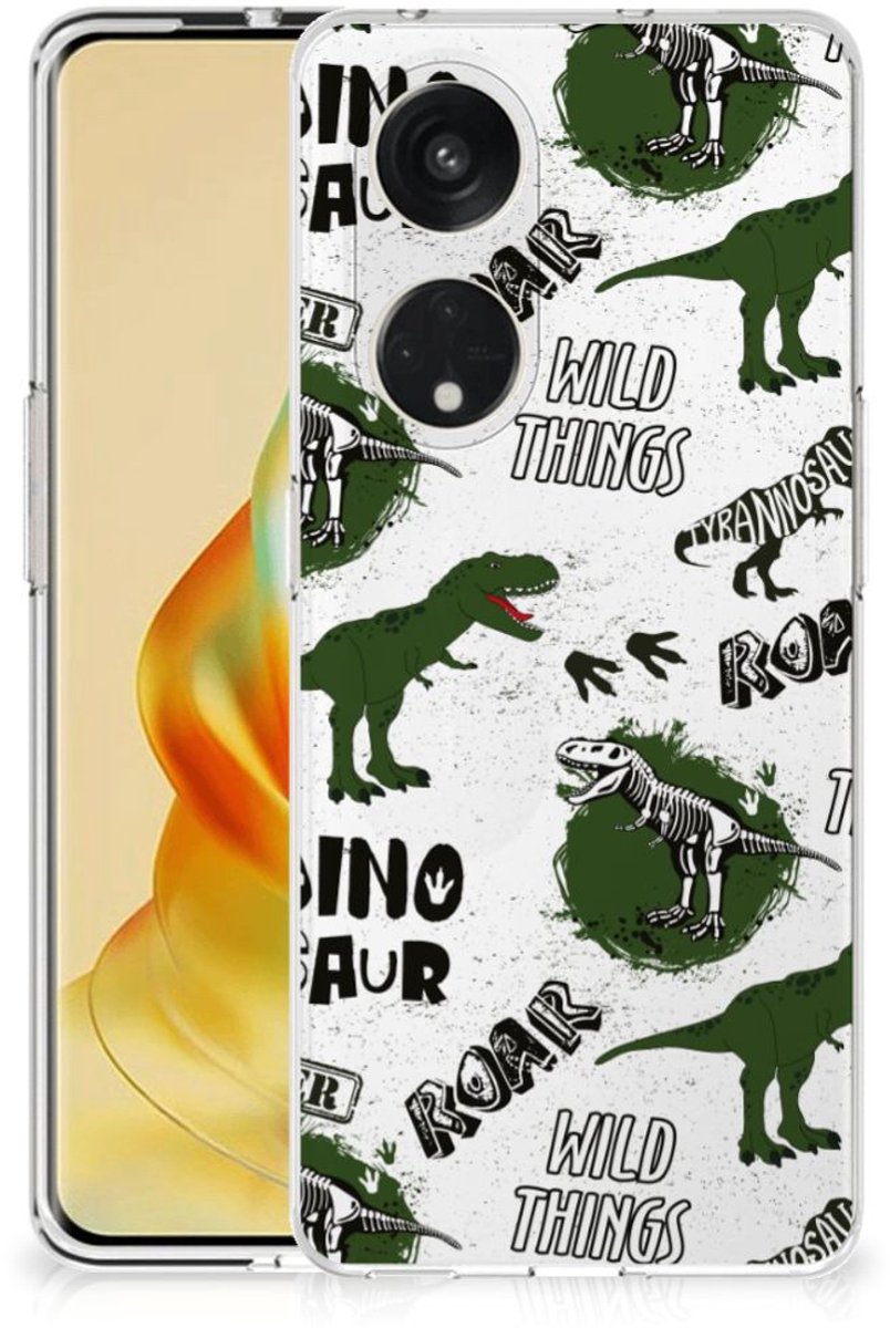 TPU Hoesje voor OPPO Reno8 T 5G Dinosaurus