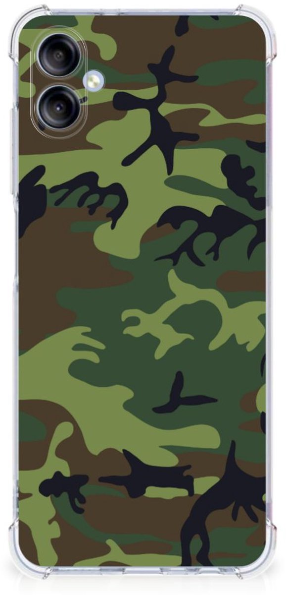 Samsung Galaxy A05 Doorzichtige Silicone Hoesje Army Dark