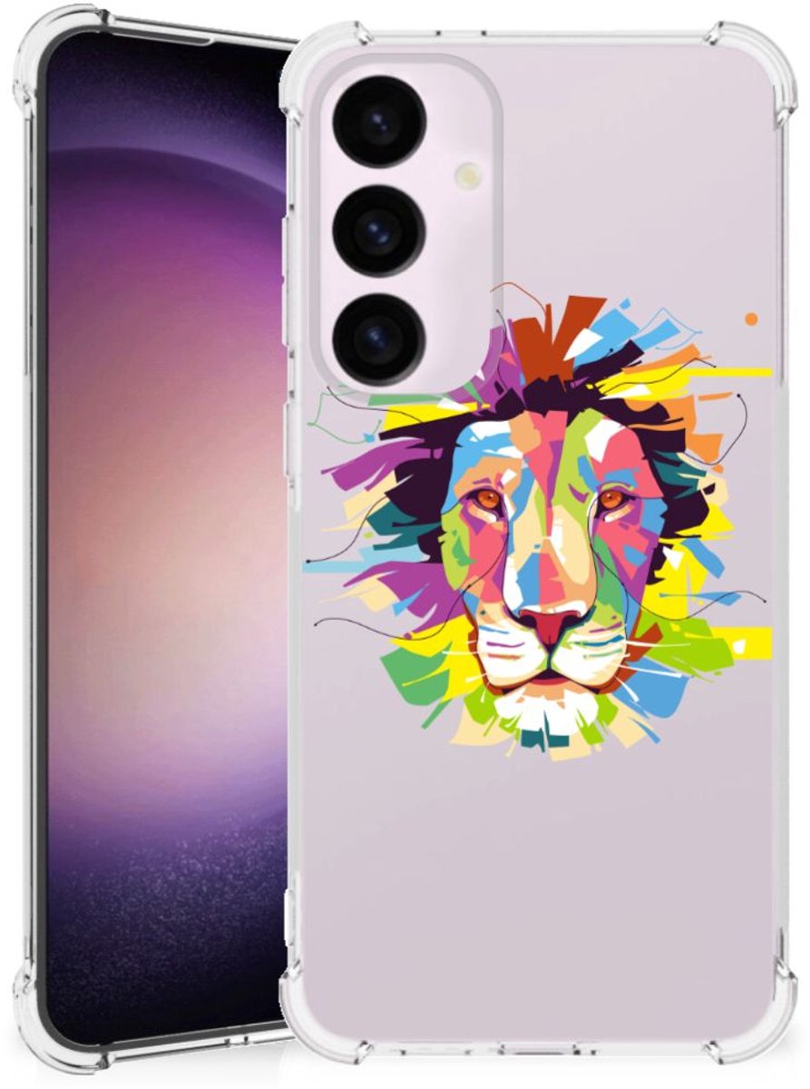 Samsung Galaxy S24 Plus Stevig Bumper Hoesje Lion Color