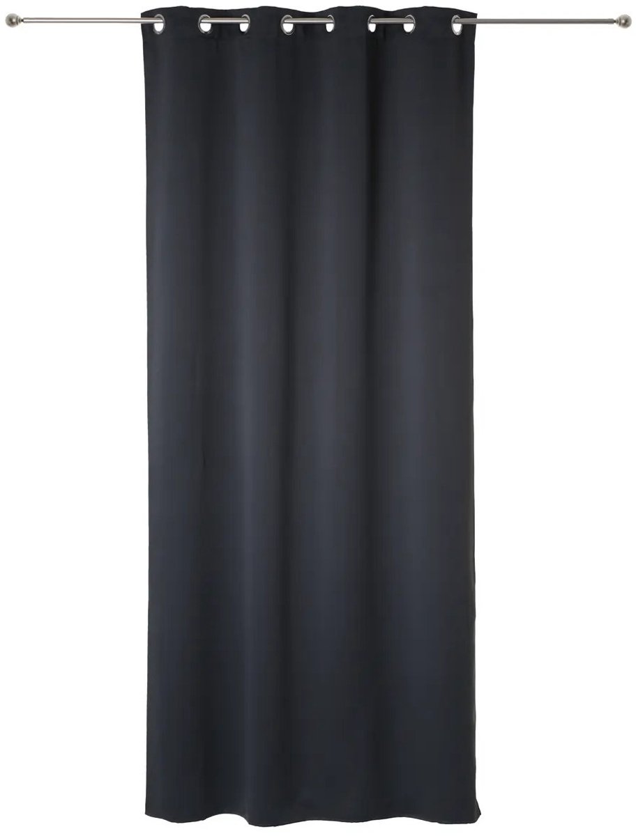 Atmosphera Zwarte verduisteringsgordijnen Set van 2 - Donkergrijs, 135 x 240 cm