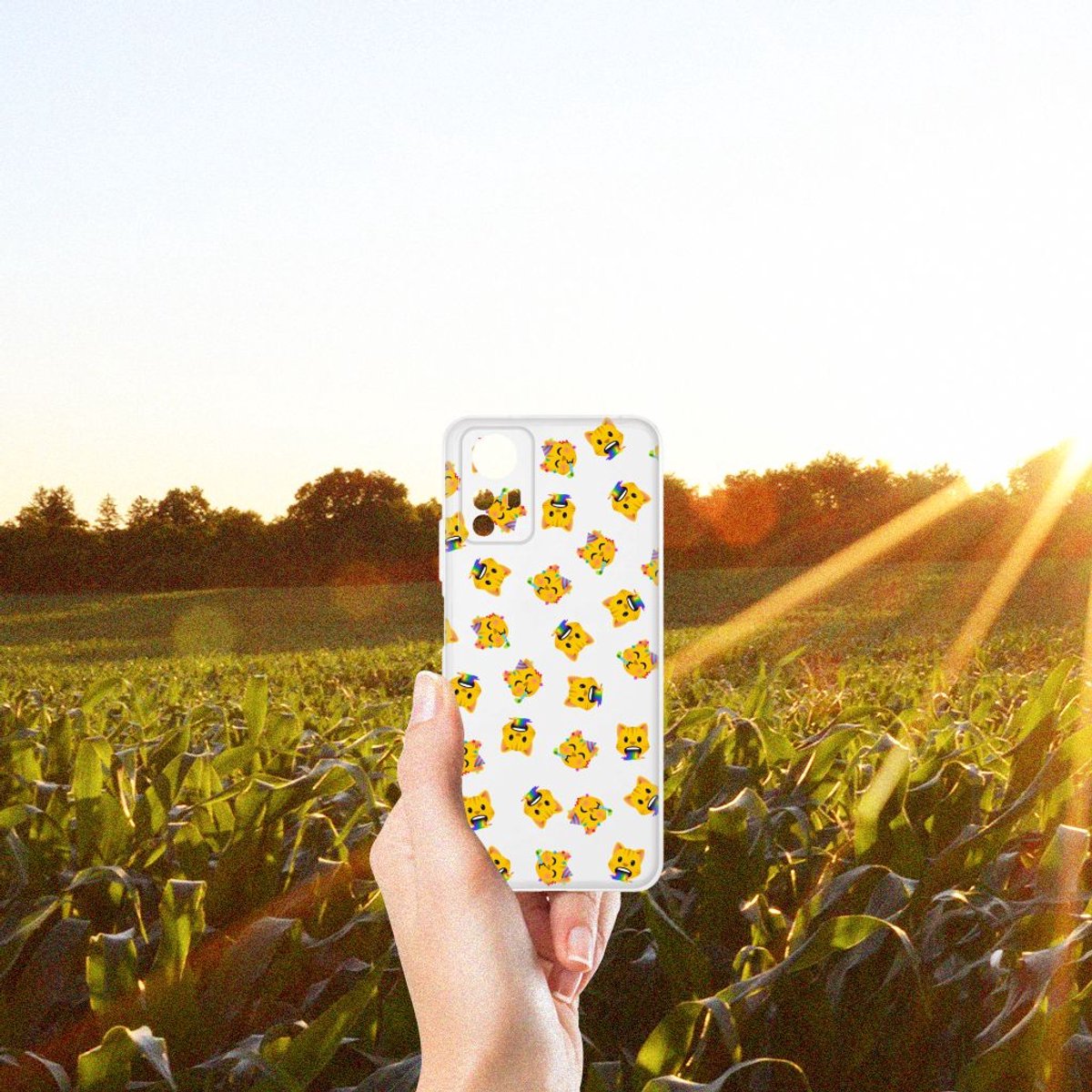 TPU bumper voor Xiaomi Redmi Note 12S Katten Emojis