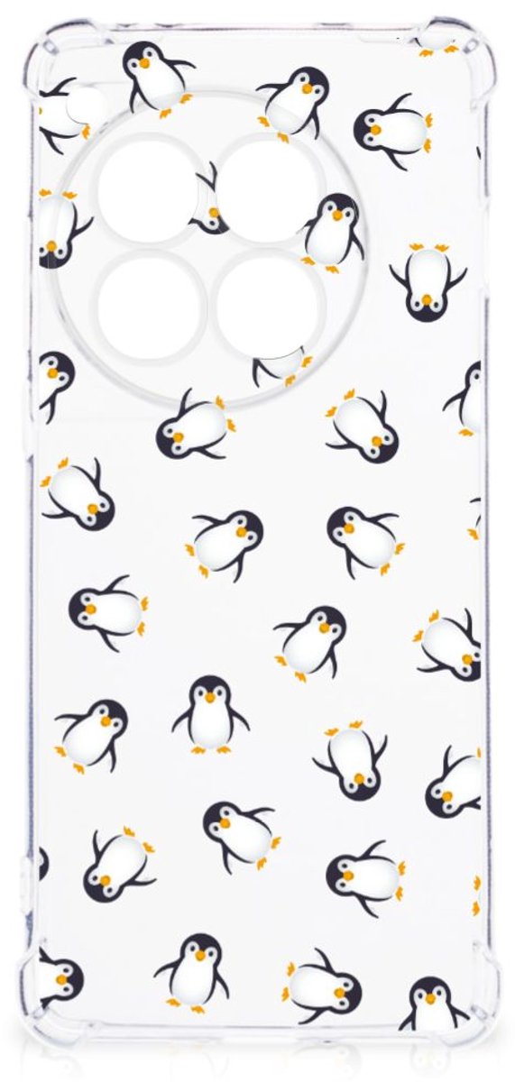 Doorzichtige Silicone Hoesje voor OnePlus 12 Pinguïn