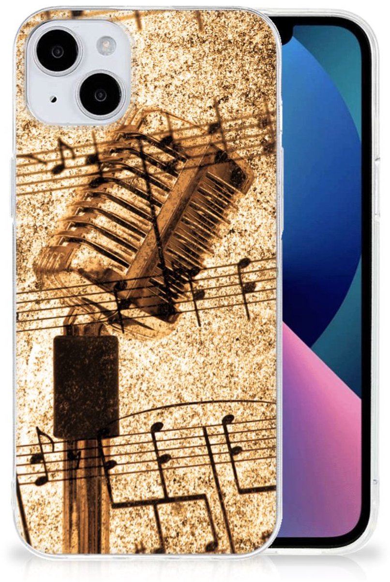 iPhone 15 Plus Siliconen Hoesje met foto Bladmuziek