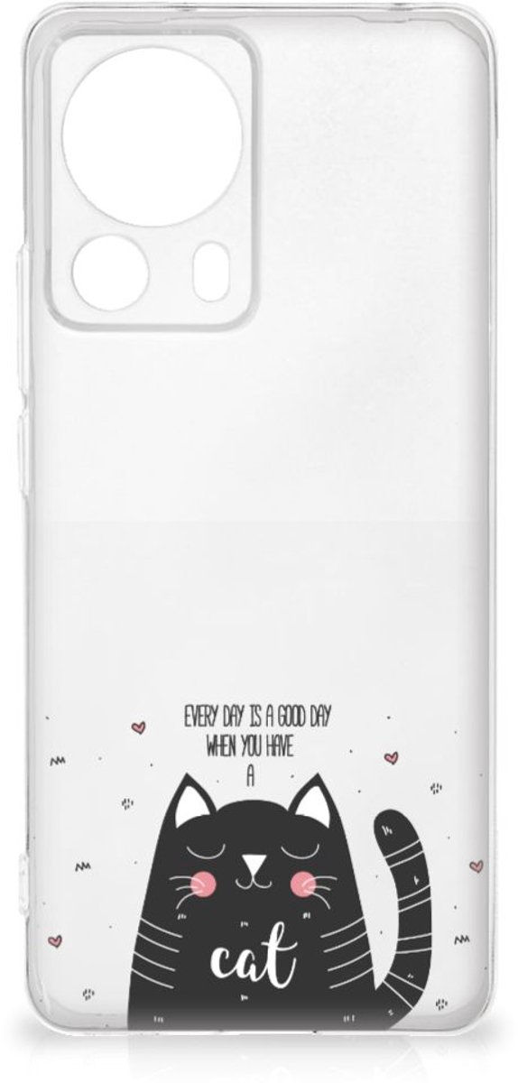 Xiaomi 13 Lite Telefoonhoesje met Naam Cat Good Day