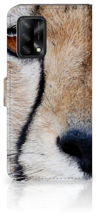 Bookcase OPPO A74 4G Case Cheetah