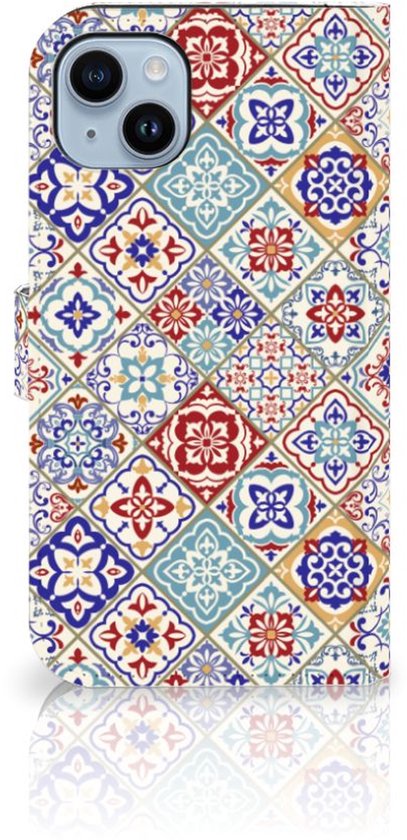 Housse Coque pour iPhone 15 Plus Coque Téléphone Tuiles Couleur