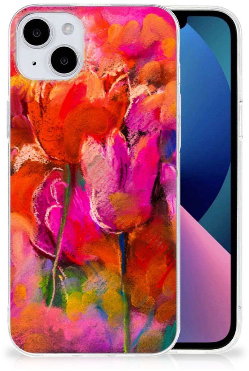 Back Cover voor Hoesje maken iPhone 15 Plus Tulips