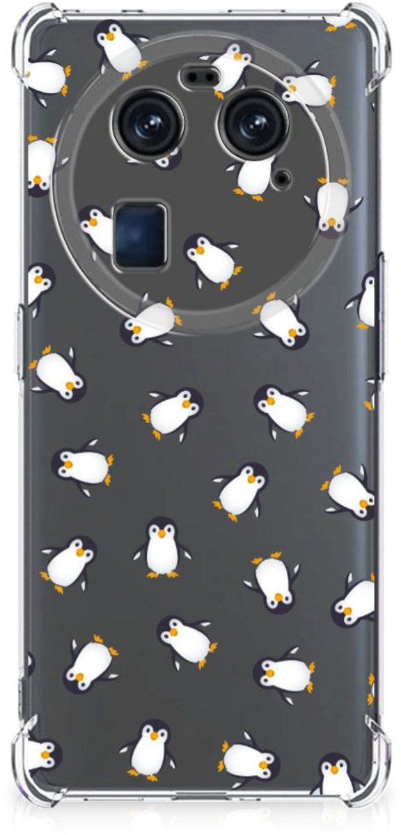 Doorzichtige Silicone Hoesje voor OPPO Find X6 Pinguïn