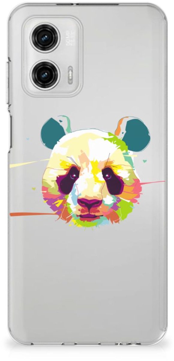 Motorola Moto G73 Telefoonhoesje met Naam Panda Color