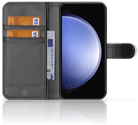 Coque Samsung Galaxy S23 FE Cuir PU Protection Etui Housse pour Échafaudages En Bois