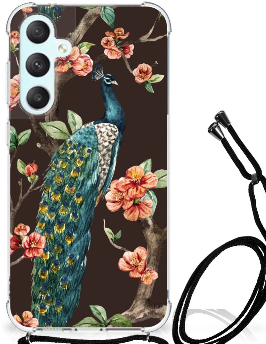 Samsung Galaxy S23 FE Case Anti-shock Pauw met Bloemen