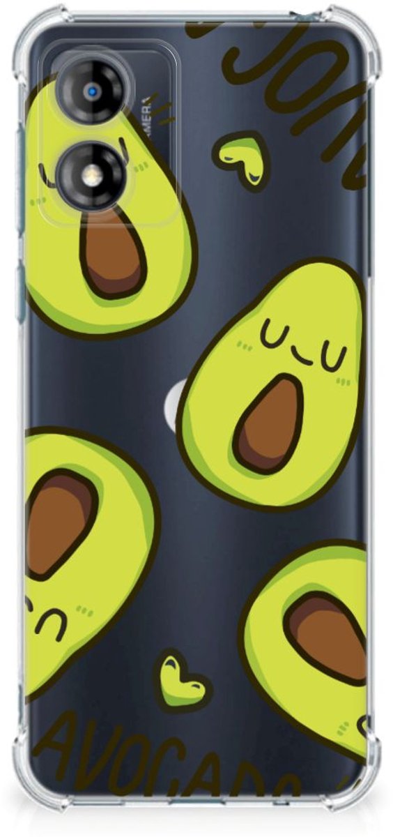 Motorola Moto E13 Stevig Bumper Hoesje Avocado Singing