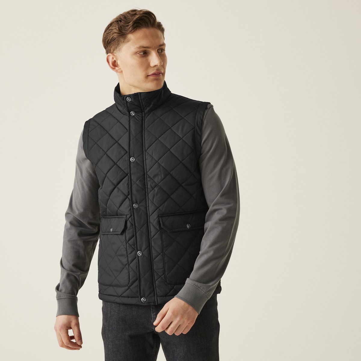 Jas Vest Heren Wandelen Tyler Zwart