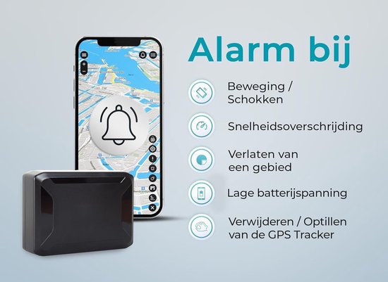 GP90 - Nauwkeurige GPS-tracker zonder abonnement (Android/Apple
