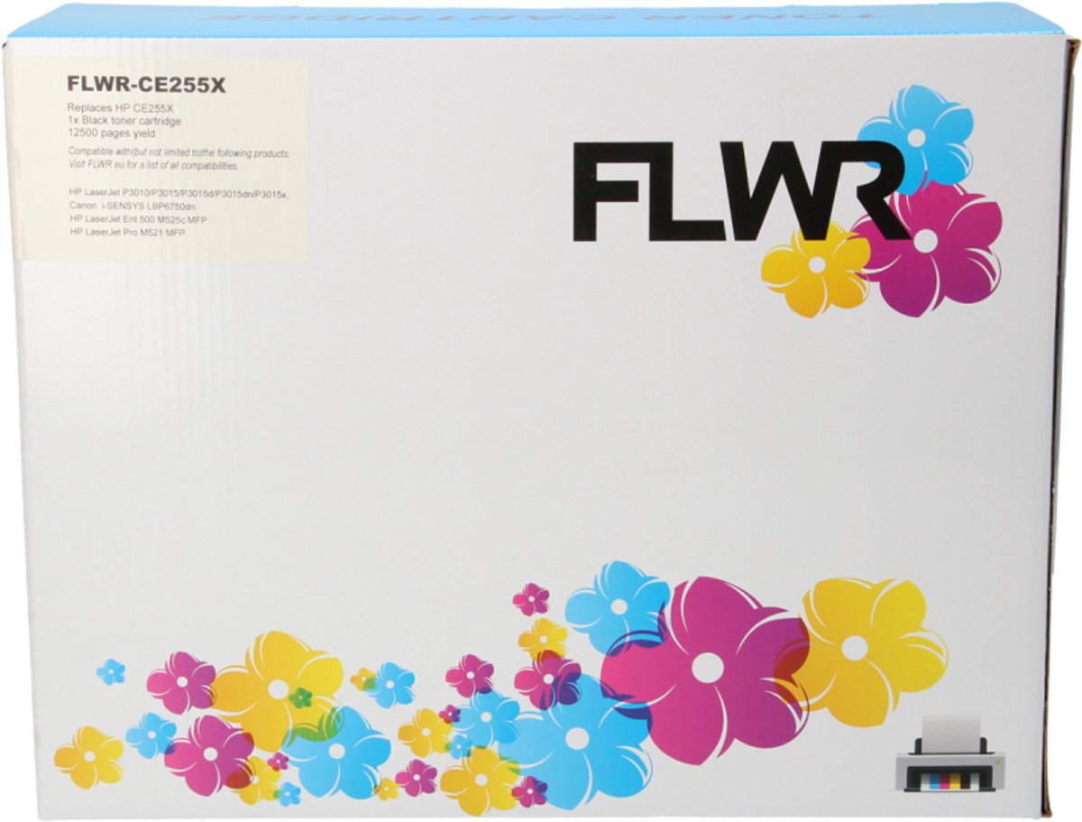 FLWR - Toner / 55X / Zwart - Geschikt voor HP