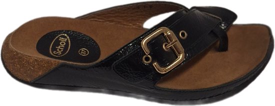 DR SCHOLL-SLIPPER-KURK VOETBED-LEDER UPPER-BLACK-SIZE 37 bol