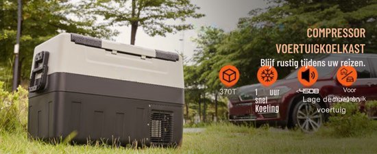 Koelbox en Vriezer- Auto Koelbox - Friggo - Met Display - 35L - Zwart/Grijs - Met Wielen van KOEL — afbeelding 4