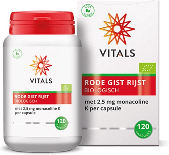Bio Rode Gist Rijst Vitals Rode Gist Rijst Bio - 2 x 120 capsules - Voordeelverpakking | bol