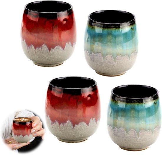Kade 171 - Koffiekopjes - set van 6 kopjes - 150ML - bruin - keramiek