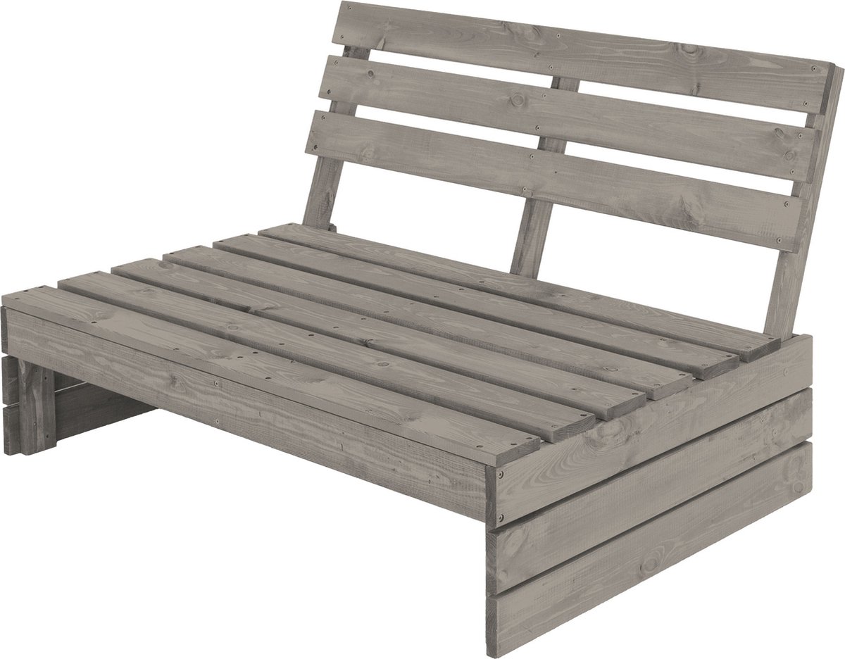 ml-design tuinbank 3-zits van massief hout, 116x76,5x80 cm, grijs, robuust en weerbestendig, bank met rugleuning, houten bank terrasbank huisbank tuinmeubelen, bank voor tuin, balkon en terras