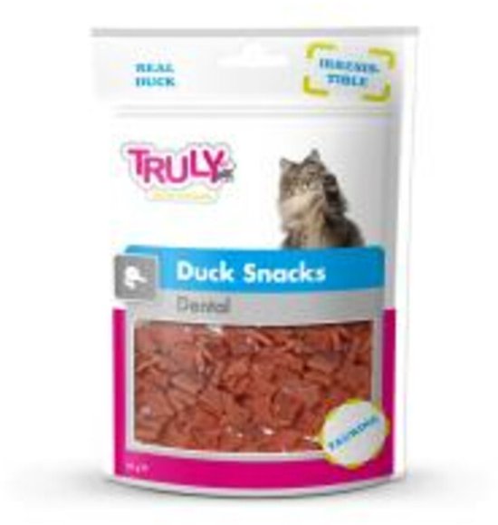 Truly Cat Snacks Mondverzorging met Eend - 20 x 50 gr - Voordeelverpakking