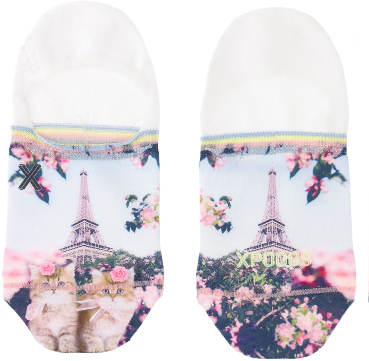 XPOOOS - Sisters Dames Invisible Sneakersokken - 1-Pack - Maat One Size