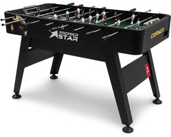 Hop-Sport Corner – Tafelvoetbal – Stevige Constructie – Inclusief 3 Ballen – Zwart/Goud