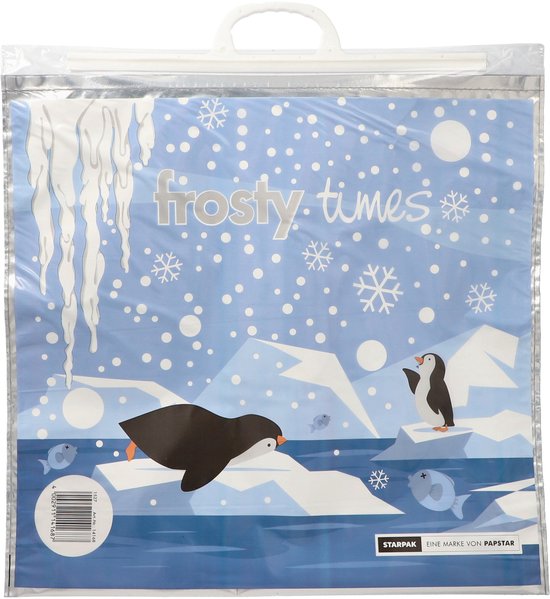 Papstar Draagtas koeltas voor lunch en flessen/voedsel - 5x - Frosty Times - 18 Liter - 52 x 52 cm van Merkloos — afbeelding 2