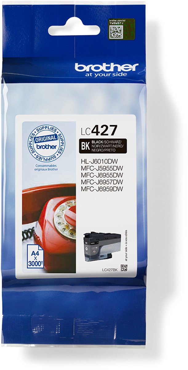 Brother LC-427BK cartouche d'encre 1 pièce(s) Original Rendement standard Noir