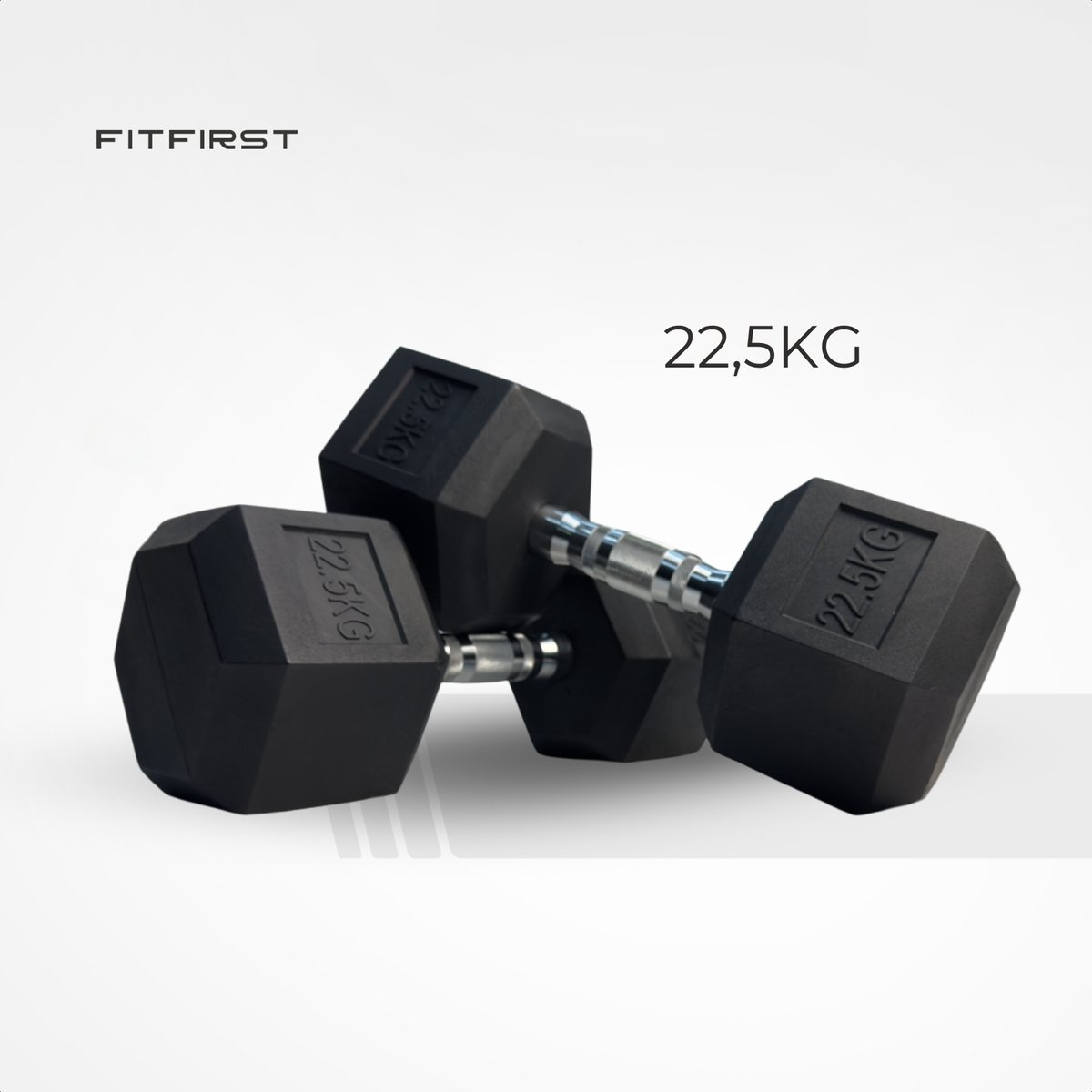 FitFirst® Hex Dumbbell 22,5KG | Stabiel en Stevig | Betrouwbaar | Voor Krachttraining | Fitness | Thuis Fitness | Sportschool Dumbells