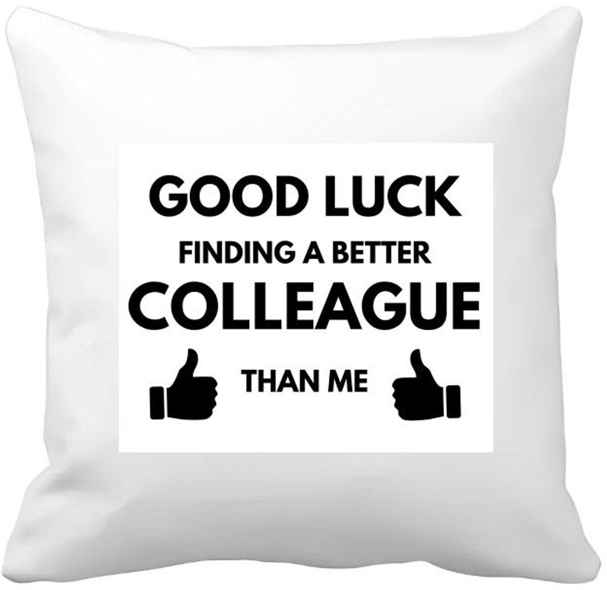 Akyol good luck finding Kussen hoes - Collega - succes - werk - afscheidscadeau - verjaardagscadeau - kado - 40 bij 40 cm Multicolor