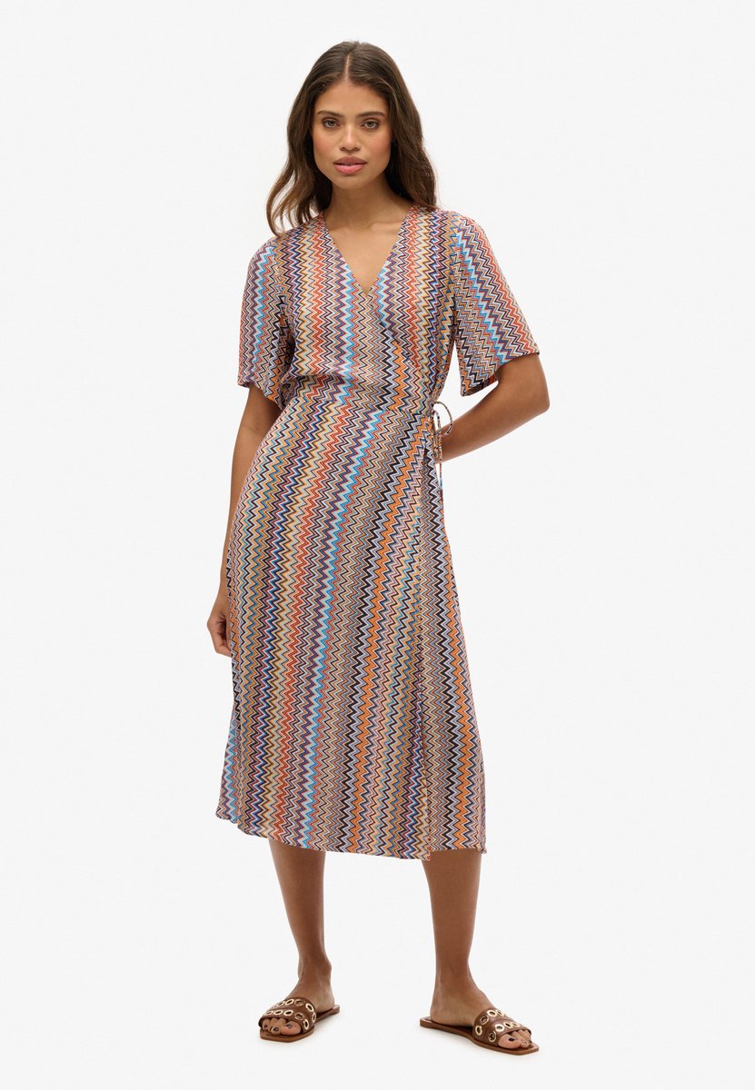 Superdry - Midi-wikkeljurk met print - Dames - Jurken