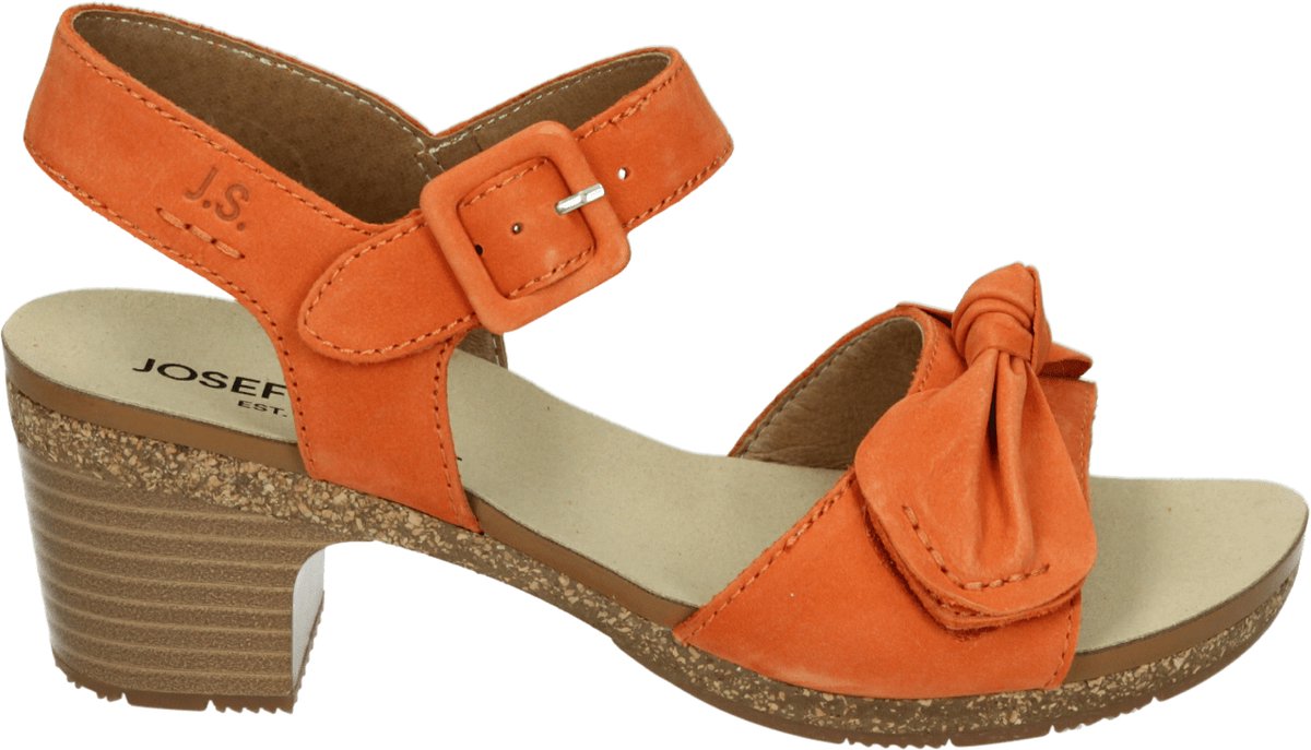 Josef Seibel - GRACE 11 - Sandalen met hakDames SandalenPopulaire damesschoenen Josef - Kleur: Oranje - Maat: 37