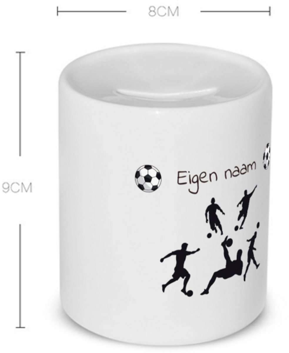 Akyol - voetbal met eigen naam - Spaarpot - Voetbal - liefhebber - cadeau - verjaardag - geschenk - gepersonaliseerd - jongens en meisjes - 350 ML inhoud
