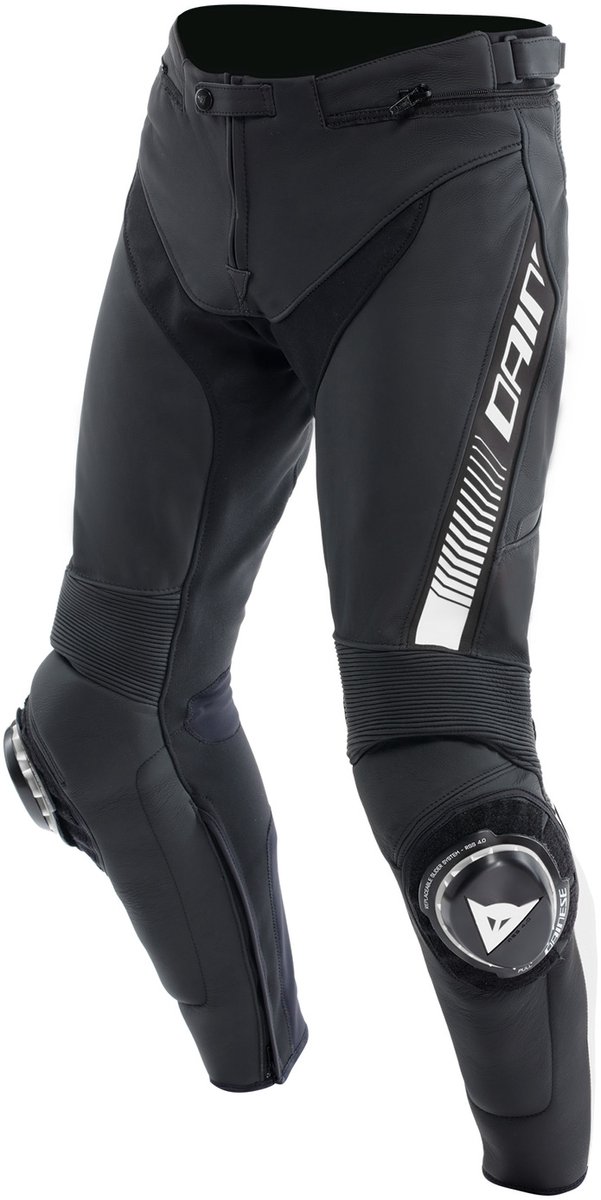 Dainese Super Speed Leren Motorbroek Zwart Wit - Broek
