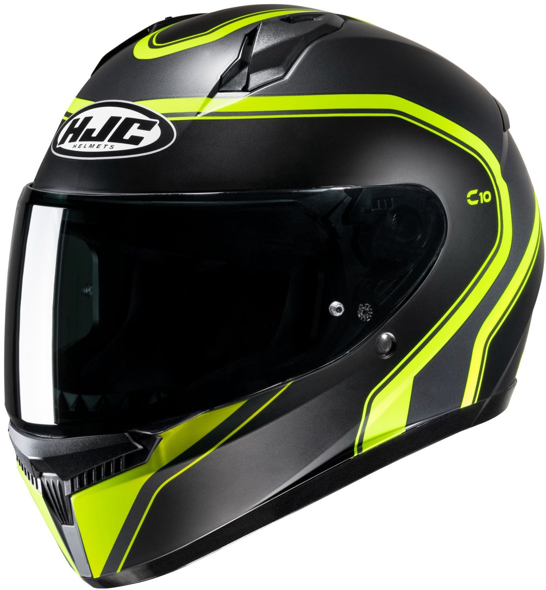 HJC C10 Elie Zwart Geel Integraalhelm - Maat XL - Helm