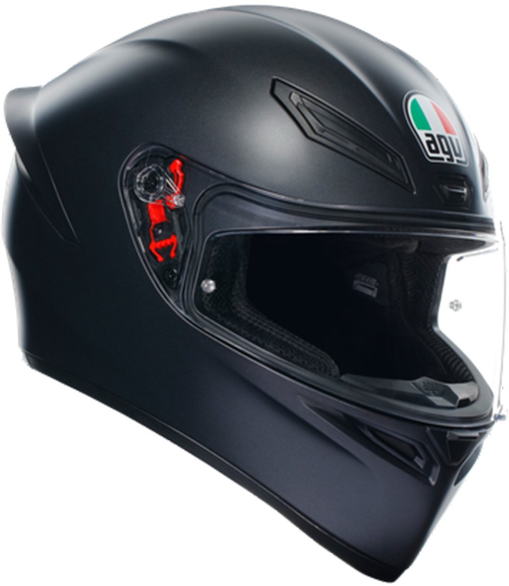 AGV K1 S E2206 Mat zwart Integraalhelm - Maat XS - Integraal helm - Scooter helm - Motorhelm - Zwart - Scooterhelmen mannen en vrouwen.