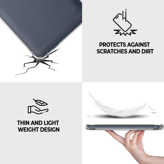 Lunso Geschikt voor Kobo Clara BW / Clara Colour hoes (6 inch) - TPU Backcover - Transparant van Lunso — afbeelding 2