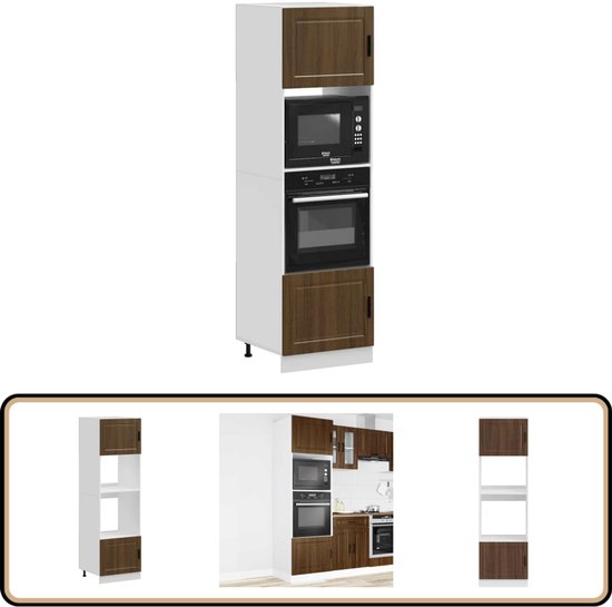 Ovenkast 60x46x81,5 cm spaanplaat hoogglans wit kopen
