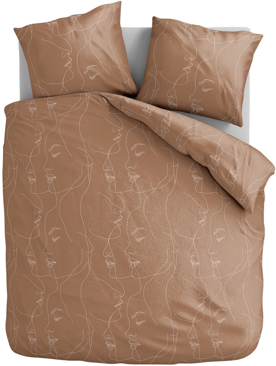 Zydante® Microvezel Dekbedovertrekset - 140x220 cm - Faces - met 1 Kussenslop