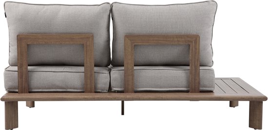 AXI Avery Salon de Jardin, angle, table basse, aspect bois, beige – Salon de jardin avec table - Structure en aluminium thermolaqué - 5 personnes