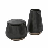LOBERON Sucrier et pot à lait Biarré noir