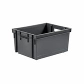 Caisse de rangement empilable EDA - plastique - 10 litres - L32 x l26 x H18 cm - gris - caisse de rangement - rangement